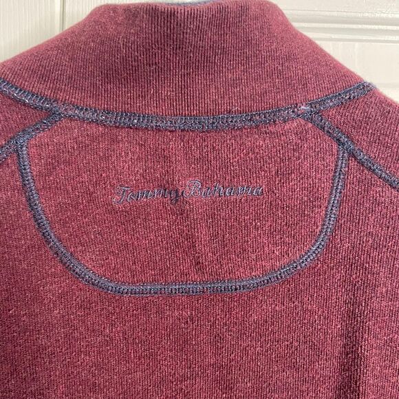 Tommy Bahama Mens Flipshore Jacket Full XL Zip Burgundy Navy Blue Reversible - Picture 9 of 9